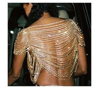 HAODUOO Leg Chain Luxury Lingerie Bling Rhinestone Bra Harness Sexy Bikini Underwear Chest Shoulder Chain Crystal Clothes(1)