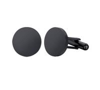 HAODUOO Mens Cufflinks Elegant Style Cuff Cufflinks Changing The First Cufflinks for Wedding Birthday Groom Gifts Stainless Steel Cufflinks Statement Jewelry Clothing Accessories(Round Black)