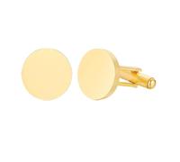 HAODUOO Mens Cufflinks Elegant Style Cuff Cufflinks Changing The First Cufflinks for Wedding Birthday Groom Gifts Stainless Steel Cufflinks Statement Jewelry Clothing Accessories(Round Gold)