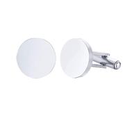 HAODUOO Mens Cufflinks Elegant Style Cuff Cufflinks Changing The First Cufflinks for Wedding Birthday Groom Gifts Stainless Steel Cufflinks Statement Jewelry Clothing Accessories(Round Silver)