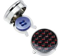HAODUOO Mens Cufflinks Elegant Style Cuff Cufflinks Male New Button Cover-Trendy Cufflinks Button Available Fashion Men's Accessories Clothing Accessories(Red)