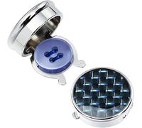 HAODUOO Mens Cufflinks Elegant Style Cuff Cufflinks Male New Button Cover-Trendy Cufflinks Button Available Fashion Men's Accessories Clothing Accessories(Blue)