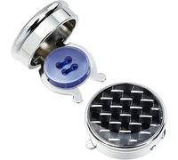 HAODUOO Mens Cufflinks Elegant Style Cuff Cufflinks Male New Button Cover-Trendy Cufflinks Button Available Fashion Men's Accessories Clothing Accessories(Black)