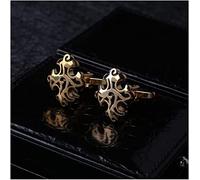 HAODUOO Mens Cufflinks Elegant Style Cuff Cufflinks-Shirt Accessories Metal Women and Men Unique Cuffs Button Men's Gift Personalized Exquisite Dress Gold Cuffs Cufflinks(Gold)