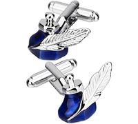 HAODUOO Mens Cufflinks Elegant Style Cuff Men's Business Shirt Retro Youropa Blue Ink Tank Cuffs Button Gift Feacha Cuffs Button Cufflinks