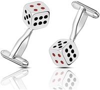 HAODUOO Mens Cufflinks Elegant Style Cuff Men's Suit Button Formal Dice Cufflinks Wedding Cufflinks Cherry Shirt Cufflinks Clothing Accessories