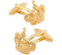 HAODUOO Mens Cufflinks Elegant Style Cuff Tuxedo Cufflink Luxury Gold Collar Crown Cuff Link Scuffle Crink Swedding Gift Jewelry Clothing Accessories(Cufflinks with Box A)