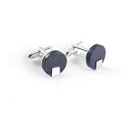 HAODUOO Men's French Cufflinks Round Gold Sand Stone Starry Sky Stone Cufflinks Shirt Button