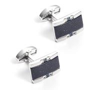 HAODUOO Men's Shirt Cufflinks High-Grade Sandstone Starstone Metal Cufflinks for Men's French Shirts
