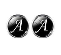 HAODUOO Men's Single Letter Cufflinks Silver Letter Cufflinks Men's Shirt Wedding Cufflinks Gift