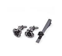 HAODUOO Men's Tie Clip Cufflinks Suit Creative Modeling Cufflinks Tie Clip Suit Clothing Accessories(C)