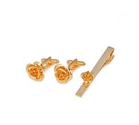 HAODUOO Men's Tie Clip Cufflinks Suit Creative Modeling Cufflinks Tie Clip Suit Clothing Accessories(A)