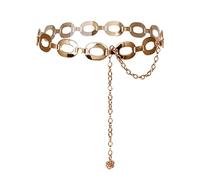 HAODUOO Metal Waist Chain with Skirt, High-Grade Outer Waist Belt, Women's Foreign Style Design Chain