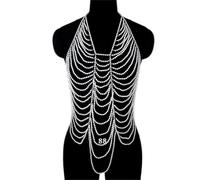 HAODUOO Necklaces Adjustable Halter Body Chain Bra Women's Fashion Shoulder Necklaces Tassel Bra Chain Jewelry Wedding Dress Jewelry