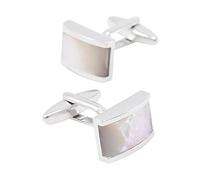 HAODUOO Seashells Stone Cufflinks for Mens Shirt Cuff Bottons White Cuff Links Wedding Party Cufflink