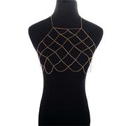 HAODUOO Waist Chain Collares Bikini Body Chain Bohemian Jewelry Sexy Breast Necklace Women Accessories Woman(Gold)