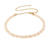 HAODUOO Waist Chain Ladies Handmade Beaded Belt Temperament Matching Dress Slimming All Seasons Universal