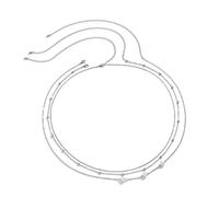 HAODUOO Waist Chain Women Fashion, Beaded Waist Chain for Women 3 Layers and Bead Belly Chain for Women Sexy Belts(Silver)