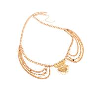 HAODUOO Waist Chain Women Fashion, Waist Belt Chains for Women Rhombus Sequins Tassel Gold Belly Chains for Women Belts