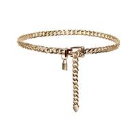 HAODUOO Waist Chain Women's Thick Chain Pants Belt Jeans Accessories Metal Chain Padlock Love Pendant(D)