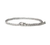 HAODUOO Women's Waist Chain Braided Metal Belt Trim Jeans Women's Belt Silver Waist Trim