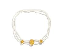 HAODUOO Womens Waist Chain Jewelry, Beach Waist Chains for Women Oval Flowers Belly Chain for Women Sexy Belts(Waist Chain)