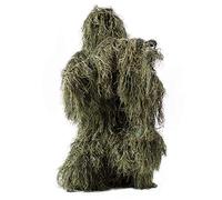 HaoFst Ghillie Traje de Camuflaje Bosque Camuflaje Bosque Caza 4 Piezas + Bolsa