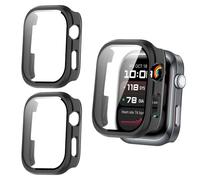 Haofun 2 Piezas Funda Compatible con Huawei Watch D2, para Protector Pantalla Cristal Templado HD Protección Completa PC Dura Estuche Case - Negro