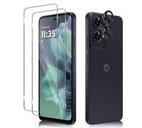 Haofun 2 Piezas Protector de Pantalla para Motorola Moto G35 con 2 Piezas Protector de Lente de Cámara, Ultra HD Cristal Templado, Anti Arañazos, Sin Burbujas, Dureza 9H Vidrio Templado