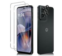 Haofun 2 Piezas Protector de Pantalla para Motorola Moto G55 con 2 Piezas Protector de Lente de Cámara, Ultra HD Cristal Templado, Anti Arañazos, Sin Burbujas, Dureza 9H Vidrio Templado
