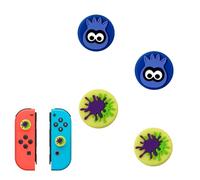Haofun 4 Piezas Soft Silicone Joystick Caps para Nintendo Switch 1, Joystick Grip Caps, Replacement Thumb Grip Caps, Experiencia de Juego Fácil de Instalar - Moda Clásica (Splatoon 3)