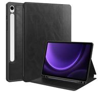 Haofun Funda Compatible con Samsung Galaxy Tab S10 Lite/S10 FE/S9 FE, Carcasa de Folio con Múltiple Ángulo de Visión, Anti-Caída Case Carcasa con Soporte Bolígrafo, Auto Despertador/Sueño, Negro