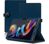 Haofun Funda Compatible con TCL NXTPAPER 11 Plus, Cover PU Protector con Soporte Multiángulo, Ultra Delgada Anti-Caída Case con Correa para la Muñeca, Azul