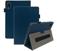 Haofun Funda para Blackview Tab 90 WiFi/Tab 90/Tab 9 WiFi, Cover PU Protectorcon Soporte Multiángulo, Ultra Delgada Anti-Caída Case Carcasa con Correa para la Muñeca, Azul