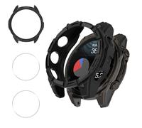 Haofun Fundas Compatible con Garmin Fenix 8 51mm, para Protector Pantalla Cristal Templado HD Protección*2, Negro Completa PC Dura Estuche Case*1
