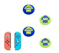 Haofun Joystick Thumb Stick Grips Cap para Nintendo Switch 2 (2025), 4 Pack Silicone Thumb Grip Caps Joystick, Mejorar la Experiencia de Juego (para Jet Octopus - Azul + Verde)