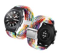 Haofun Nylon Correa para Xiaomi Watch S4 Sport/Watch S3/ S2/ 2/2 Pro/Redmi Watch 5 Active/ 5 Lite para Amazfit Balance/Bip 5 para Garmin Venu 3/2/ Vivoactive 4 - Colores del Arcoiris