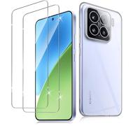 Haofun Protector de Pantalla para Xiaomi 14 5G 5G Clear Funda, 2+1 Piezas Cristal Templado, Vidrio Templado Carcasa Protectora Transparente Anti-Choque Antiarañazos Slim Case