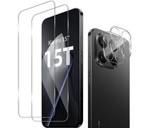 Haofun Protector de Pantalla para Xiaomi 15T/15T Pro, 2 Piezas Cristal Templado y 2 Piezas Protector de Lente de Cámara, Ultra HD Cristal Templado, Dureza 9H Vidrio Templado