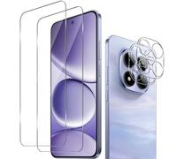 Haofun Protector de Pantalla para Xiaomi Redmi Note 15 Pro 5G, 2 Piezas Cristal Templado y 2 Piezas Protector de Lente de Cámara, Ultra HD Cristal Templado, Dureza 9H Vidrio