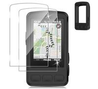 Haofun Silicona Funda Compatible con Wahoo Fitness ELEMNT BOLT V3/BOLT 3, para Protector Pantalla Cristal Templado HD Protección*2 + Negro Completa Silicona Estuche Case*1