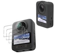 Haofun Silicona Funda para dji Osmo 360, para Protector Pantalla Cristal Templado HD Protección*2 + Negro Completa Silicona Estuche Case*1