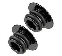 Haofy 1 par de Tapones de Extremo de Manillar de Bicicleta de Aleación de Aluminio, Tapas de Extremo de Barra Resistentes con Cierre de Goma para Bicicletas de Carretera de Montaña y Ciudad (BLACK)