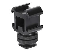 Haofy 1 Tornillo de Doble Capa para 3 Clips de Zapatos Fríos Calientes, Soporte Multifuncional de Aleación de Aluminio para Entusiastas de la Fotografía