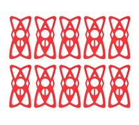 Haofy 10 Correas de Montaje para Teléfono de Motocicleta y Bicicleta con Silicona de para Bicicleta de Montaña y Carretera, Banda de Soporte para Manillar para Ciclistas (Rojo)