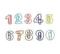 Haofy 100 Clips de Números Lindos, Clips de Papel Decorativos de Metal Portátiles Livianos, Diseño sin Deslizamiento para una Organización de Papel Segura, Lindos Planificadores Escolares, álbumes