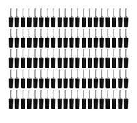 Haofy 100 Conectores Macho Tipo Banana de Latón Niquelado para Equipos e Instrumentos Electrónicos, 2 Mm, Duraderos y Versátiles (BLACK)