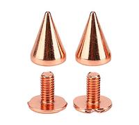 Haofy 100 Juegos de Tachuelas Cónicas con Púas, Remaches de Latón con Hilo Liso para Artesanía en Cuero, Decoración de Zapatos, Accesorios Punk (latón)