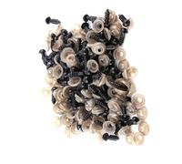 Haofy 100 Ojos de Plástico Negro para Manualidades, 0.236 in, 0.354 in, 0.394, 0.472, con Diseño Roscado y Arandelas para Manualidades, Animales de Peluche, Osos de Peluche, Marionetas, Juguetes