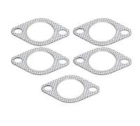 Haofy 2 Juntas de Brida de Escape Turbo de 2 Pulgadas, 5 Piezas de Aluminio | DI de 50,8 Mm, Aberturas para Pernos Dobles, Conexión del Colector a la Bajante, el Sello a Prueba de Calor Evita